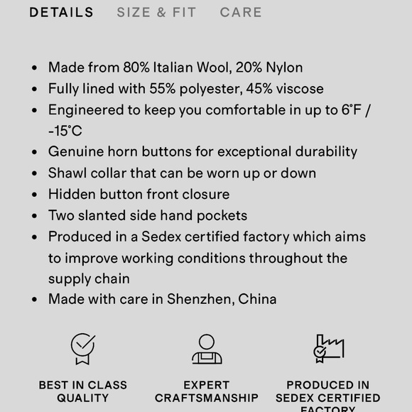 Slim Wool Jacket -SOLD - Picture 3 of 3